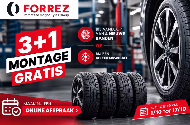 3+1 gratis montage bij Forrez