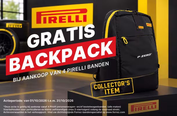 Pirelli actie|Gratis rugzak